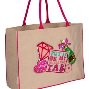 Simple Southern Extra Large Canvas Tote Bag  NWT